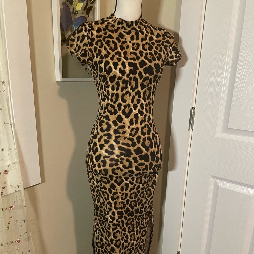 Scary Spice Leopard Print Maxi Dress - Picture 3 of 9